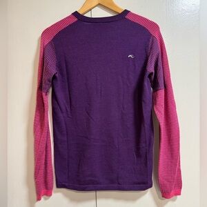 KJUS Purple and Pink Long Sleeve Sweater